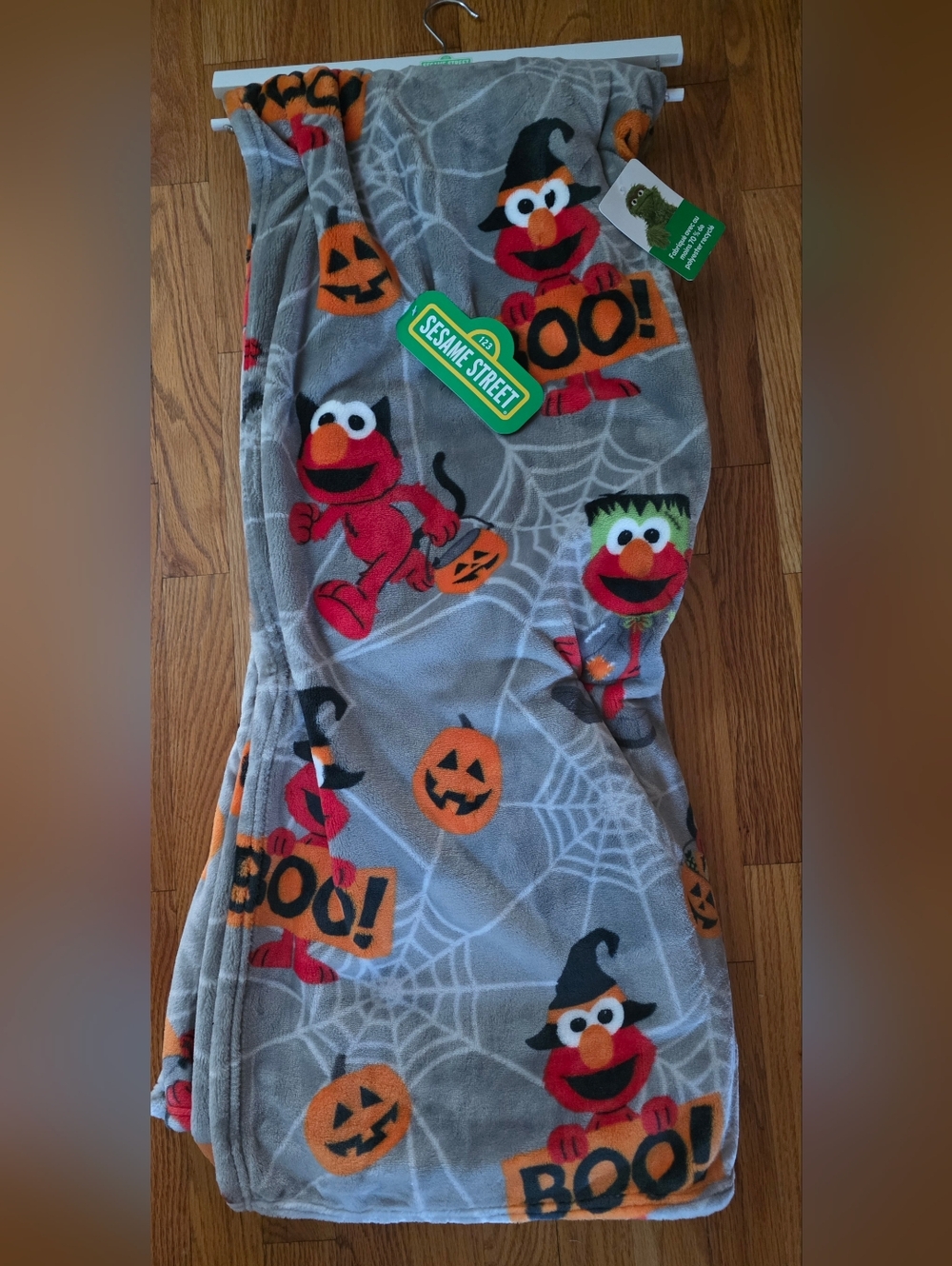 Sesame Street Halloween Throw Blanket Plush 60" X 70" NWT